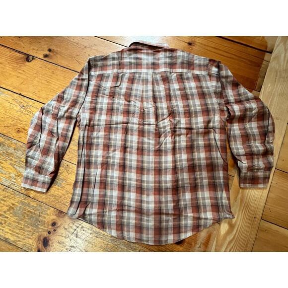 G.H Bass Earth Men's Flannel Button Down Shirt. Size large. earthy colors - Picture 2 of 5